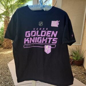 Fanatics Purple and Black VGK Cancer Short Sleeve Tee